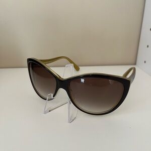 Alexander McQueen Black and Brown Cat-Eye Sunglasses